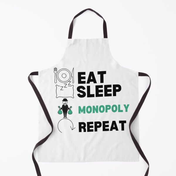 Artikelvorschau, essen, schlafen Monopoly wiederholen lustige Illustration entworfen und verkauft von DeluxBee.