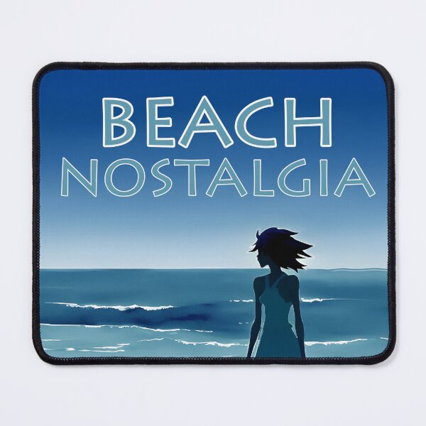 Item preview, Beach Nostalgia Reluctant to Leave Peaceful Ocean Blues - AI Art 4 of 8 designed and sold by Beachy.
