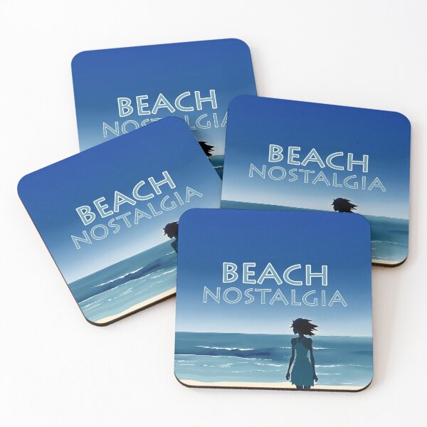 Item preview, Beach Nostalgia Reluctant to Leave Peaceful Ocean Blues - AI Art 4 of 8 designed and sold by Beachy.
