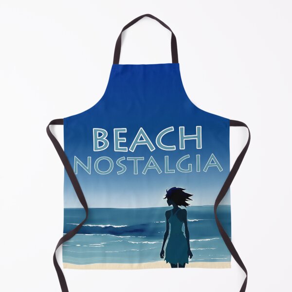 Item preview, Beach Nostalgia Reluctant to Leave Peaceful Ocean Blues - AI Art 4 of 8 designed and sold by Beachy.