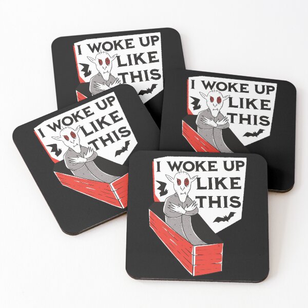 Item preview, I woke up like this Funny Vampire Shirt  designed and sold by EmmiFoxDesigns.