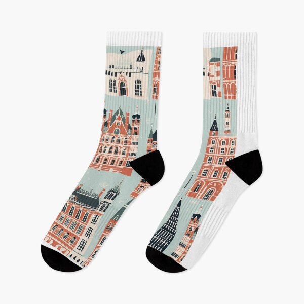 Item preview, European Town Square - 1950s Style Print designed and sold by QuestingCloset.