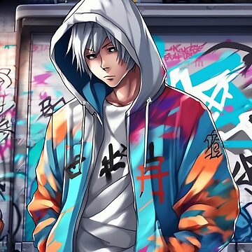 Anime Graffiti Skater Boy Art Print for Sale by Fredro