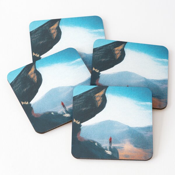 Item preview, Man and overhanging rock. Image created using geometric shapes designed and sold by EdgyEdgeArt.