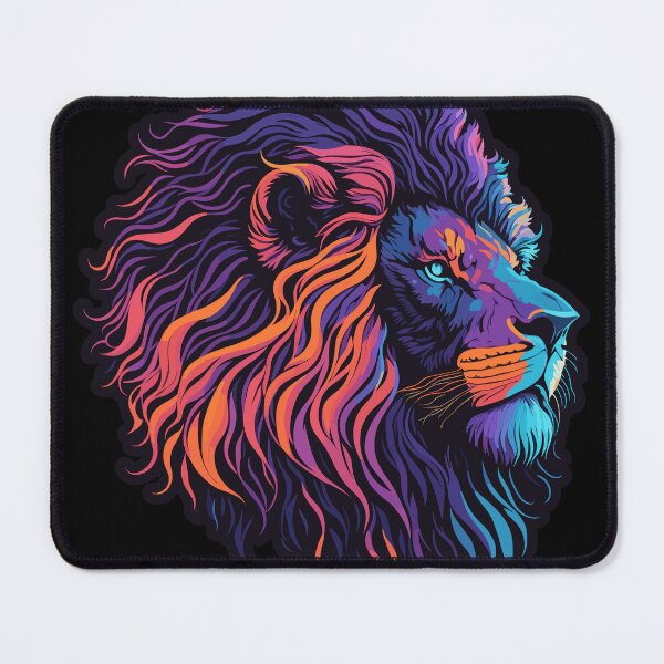 Item preview, Line Color Art Lion Head | Minimalist and Majestic Wildlife Illustration designed and sold by Niktarka.