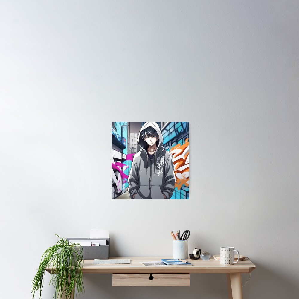 Anime Graffiti Skater Boy Art Print for Sale by Fredro