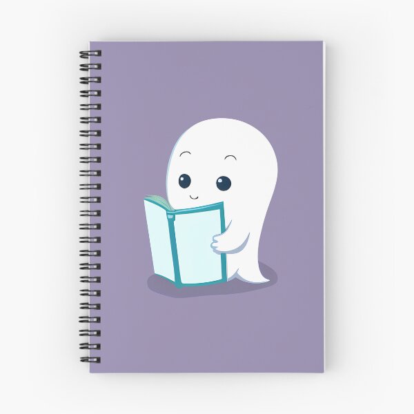 Item preview, Minimalist Friendly Mini Ghost Reading | Spooky cute book | anti social book club designed and sold by General-Corner.