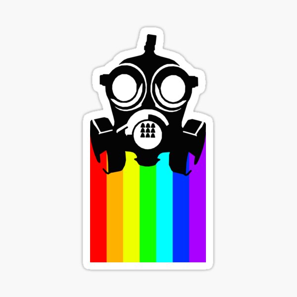 Item preview, Rainbow Gas Mask (Black) designed and sold by timmytots.