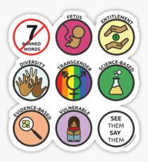 7 Banned Words Sticker