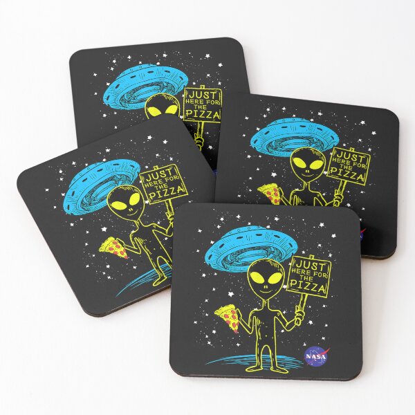 Item preview, NASA UFO Alien Just Here For The Pizza designed and sold by eastondsjco.