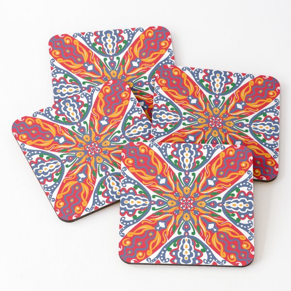 Item preview, Copy of Copy of Majolica Ceramic pattern blue red green designed and sold by Lucia-Fox.