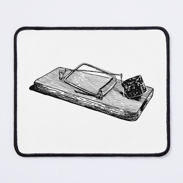 Item preview, Mousetrap with a piece of cheese. Drawing. Graphic. designed and sold by youartyouself.