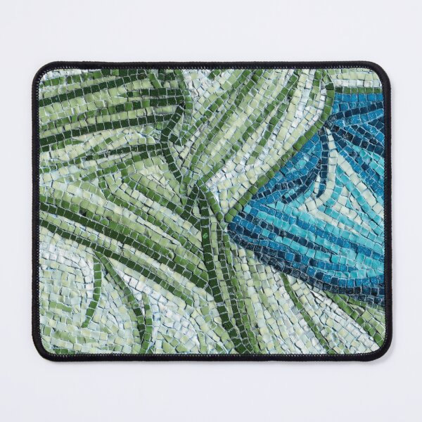 Item preview, Abstract Mosaic in Calming Green and Blue Ribbons designed and sold by Georgia Mizuleva.