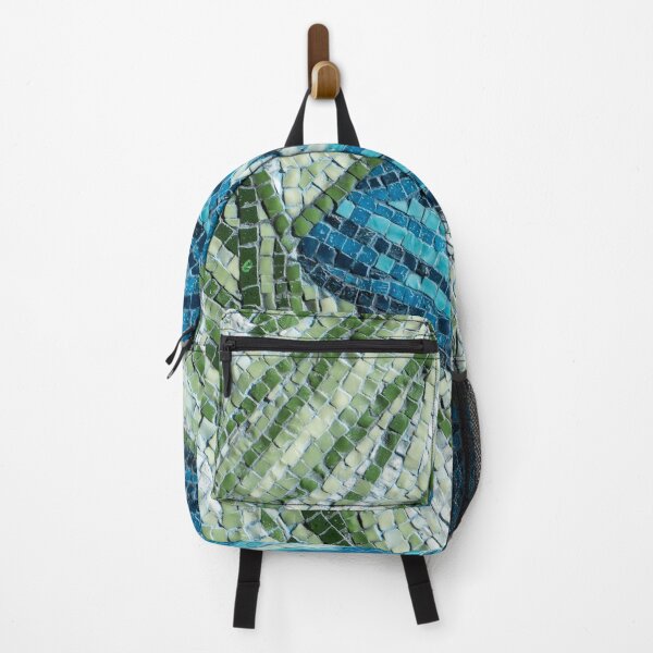 Item preview, Abstract Mosaic in Calming Green and Blue Ribbons designed and sold by Georgia Mizuleva.