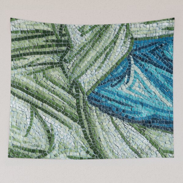 Item preview, Abstract Mosaic in Calming Green and Blue Ribbons designed and sold by Georgia Mizuleva.