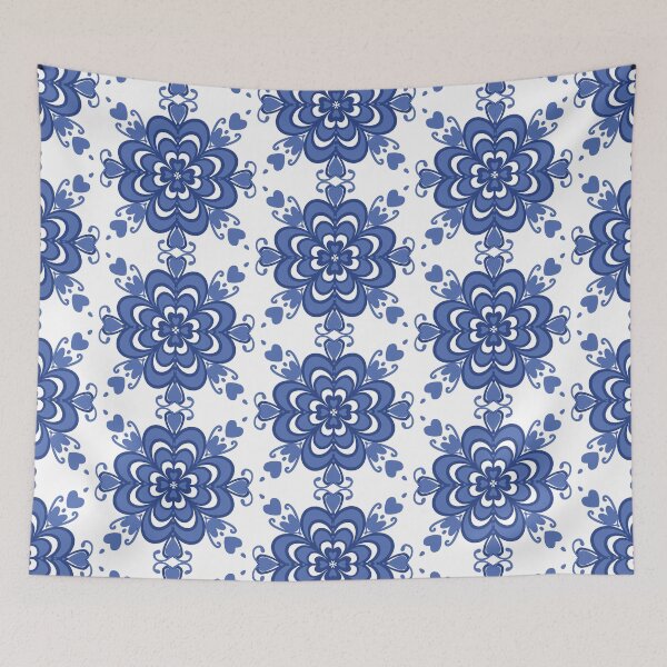 Item preview, Copy of Majolica Ceramic pattern blue designed and sold by Lucia-Fox.