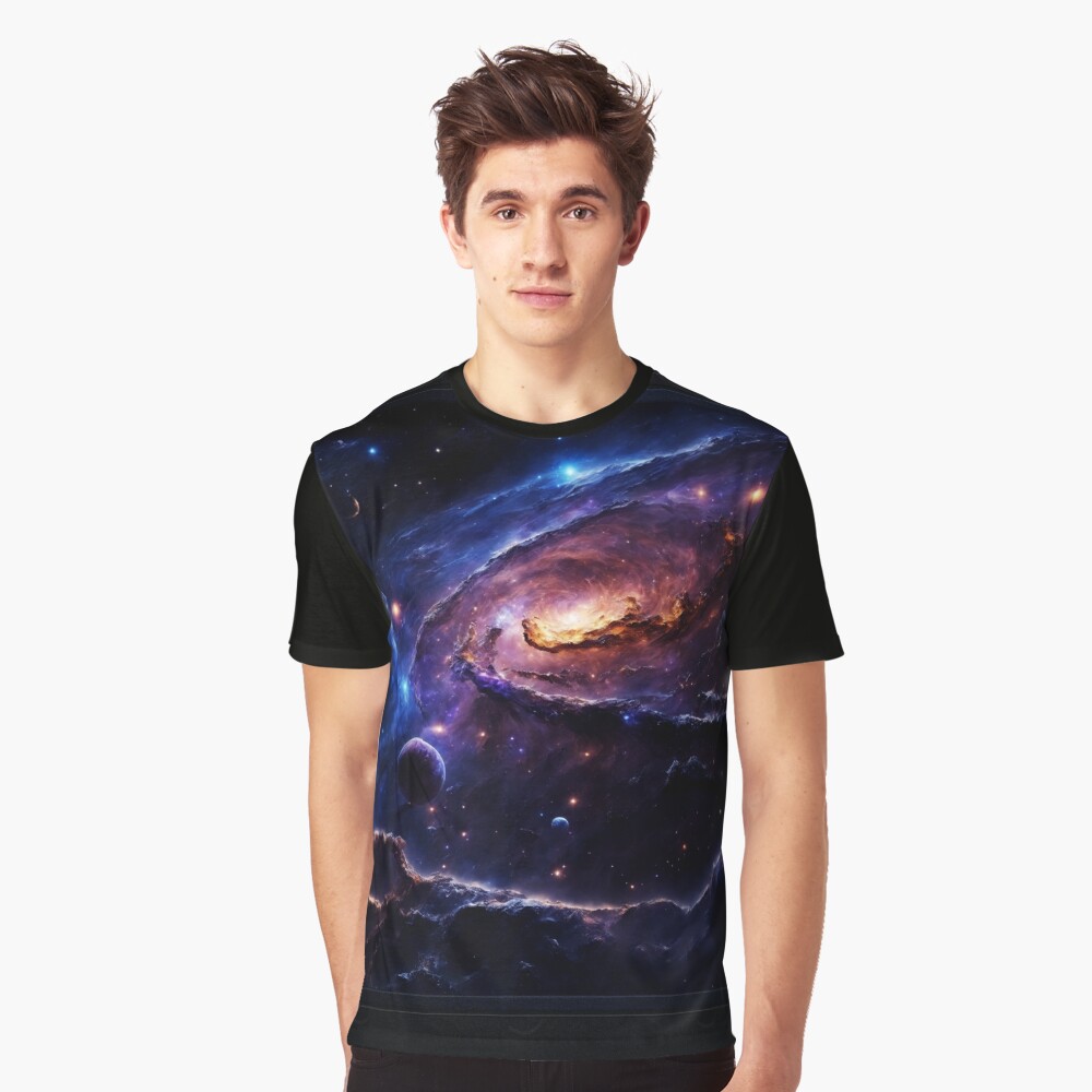 The Artraeous Nebula Science Fiction AI Concept Art by Xzendor7 Graphic T-Shirt