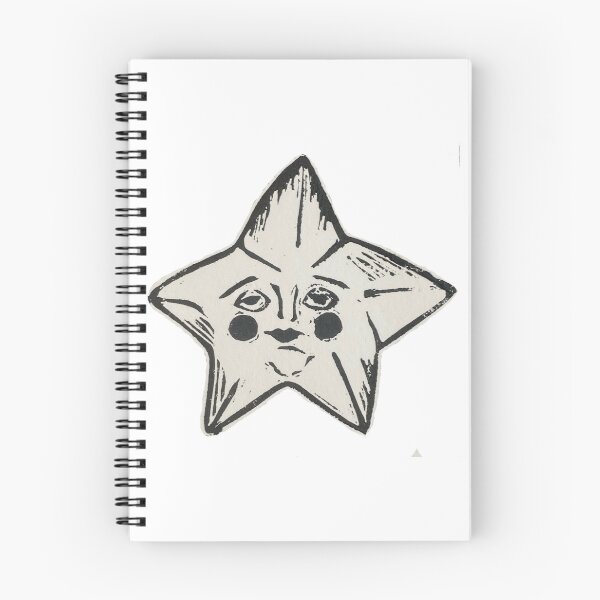 Item preview, star face lino print designed and sold by Annabelle Riley.