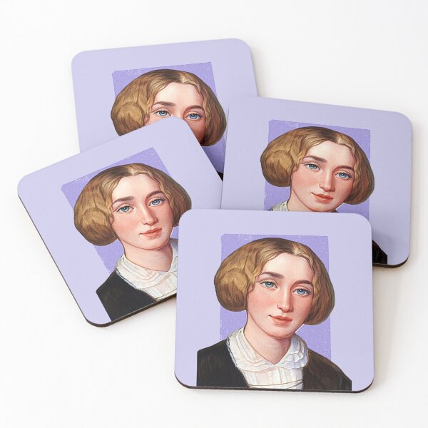 Item preview, English Novelist George Eliot - purple - illustration  designed and sold by Litstoy.