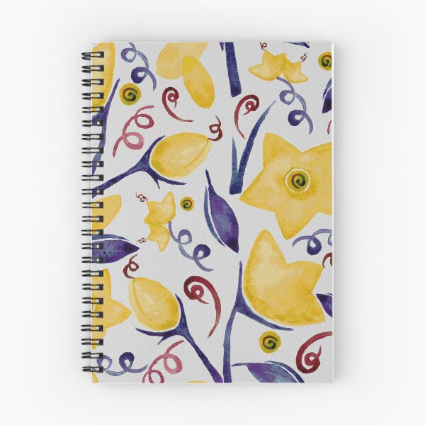 Item preview, Modern Watercolor Flowers | Yellow & Blue designed and sold by DigThatPrint.