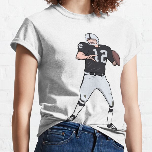 Ken Stabler Oakland Raiders Men's Pro Line Backer T-Shirt - Ash