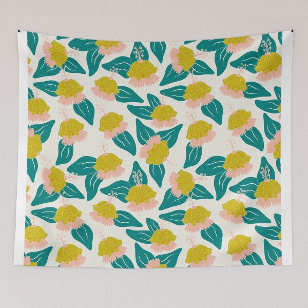 Item preview, Flowers Pattern Yellow designed and sold by HeartPieces.