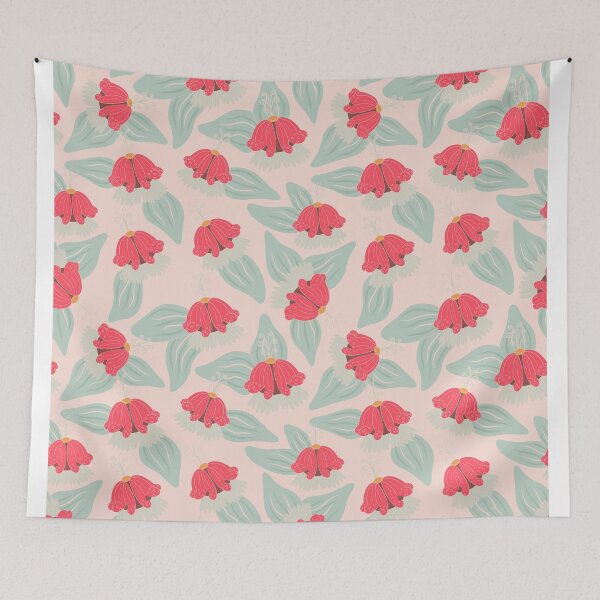 Item preview, Flowers Pattern Red designed and sold by HeartPieces.