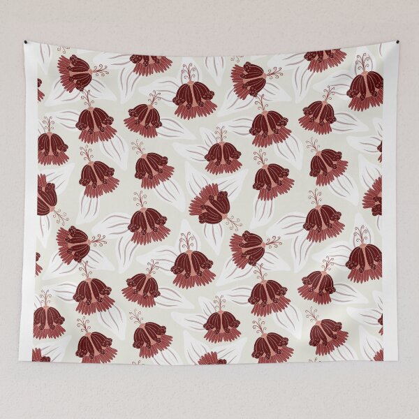 Item preview, Flowers pattern brown designed and sold by HeartPieces.