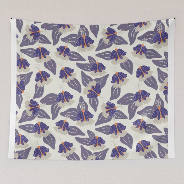 Item preview, Flowers Pattern Purple designed and sold by HeartPieces.