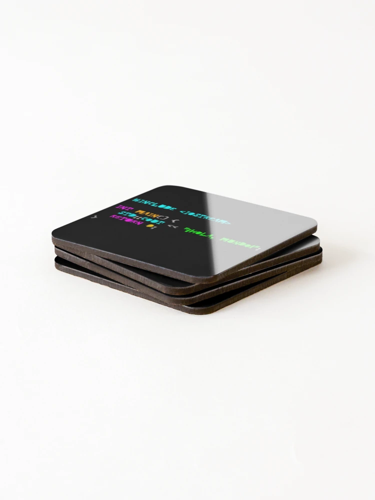 Thumbnail 4 of 5, Coasters (Set of 4), nerd code designed and sold by studio468.