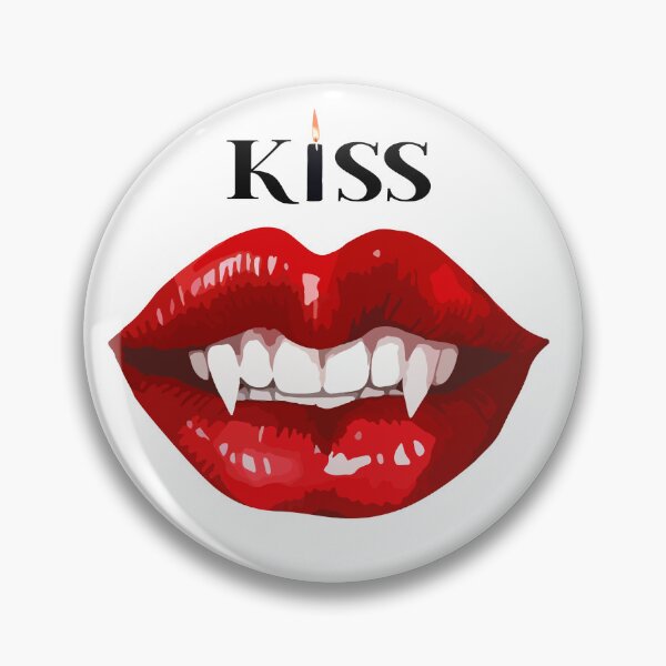 Item preview, Kiss.  Spooky bitch. Lips with clicks, Halloween illustration in fashion style with inscription, t-shirt, bohemia. designed and sold by Anastasiia Yurevych.