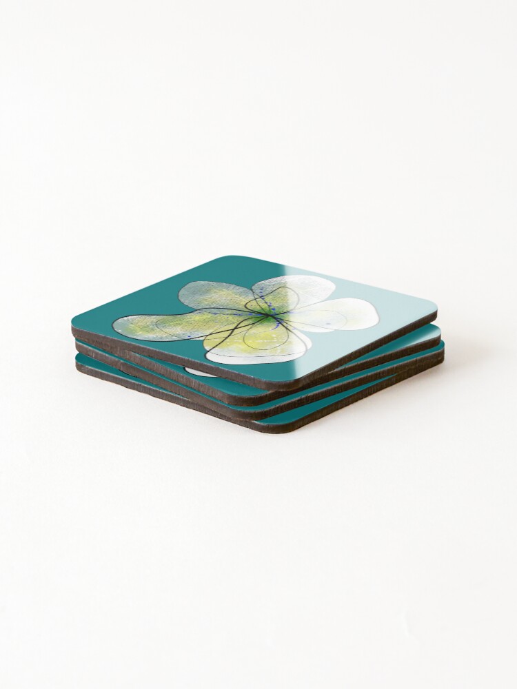 Thumbnail 4 of 5, Coasters (Set of 4), Abstract Flower designed and sold by Hitchen.