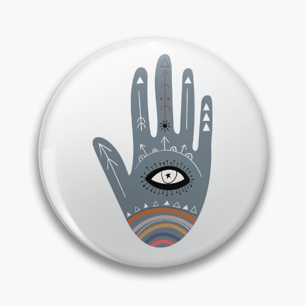 Item preview, Mystical groovy item magic hand symbol with arrows and eye designed and sold by lettostudio.