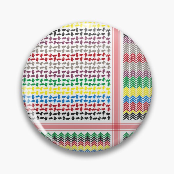 Item preview, Modern Palestinian Kufiya Pattern Design | Colorfull  designed and sold by Qantara Art Gallery.