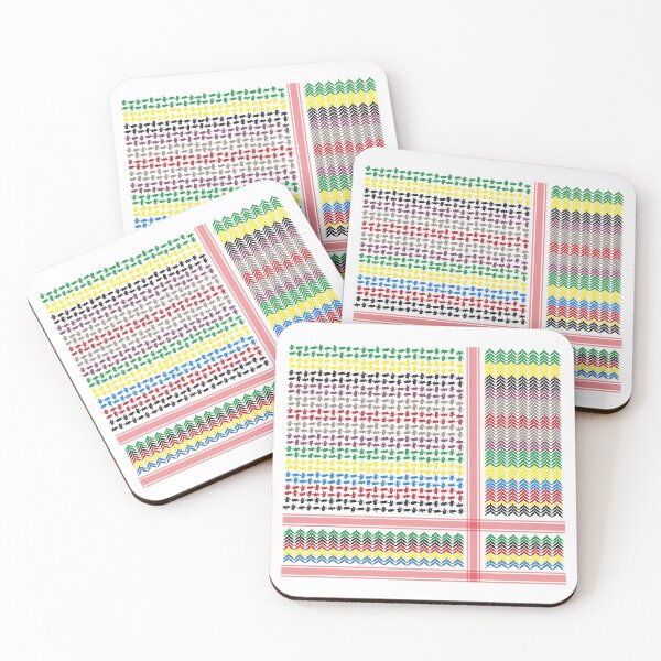Item preview, Modern Palestinian Kufiya Pattern Design | Colorfull  designed and sold by Qantara Art Gallery.