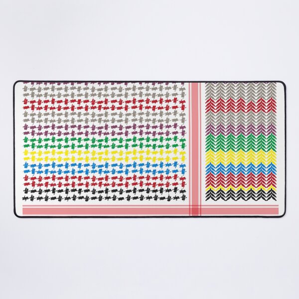 Item preview, Modern Palestinian Kufiya Pattern Design | Colorfull  designed and sold by Qantara Art Gallery.
