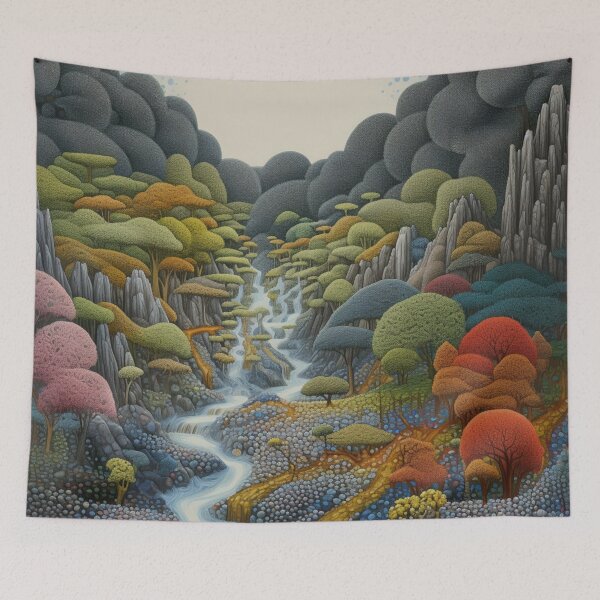 Item preview, Cascade of Dots: A Neo-Impressionist Rendering - 30 designed and sold by Moisky Art.