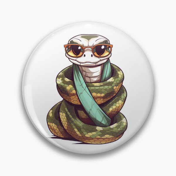 Item preview, Cool Python with Scarf & Glasses designed and sold by vasetti-press.