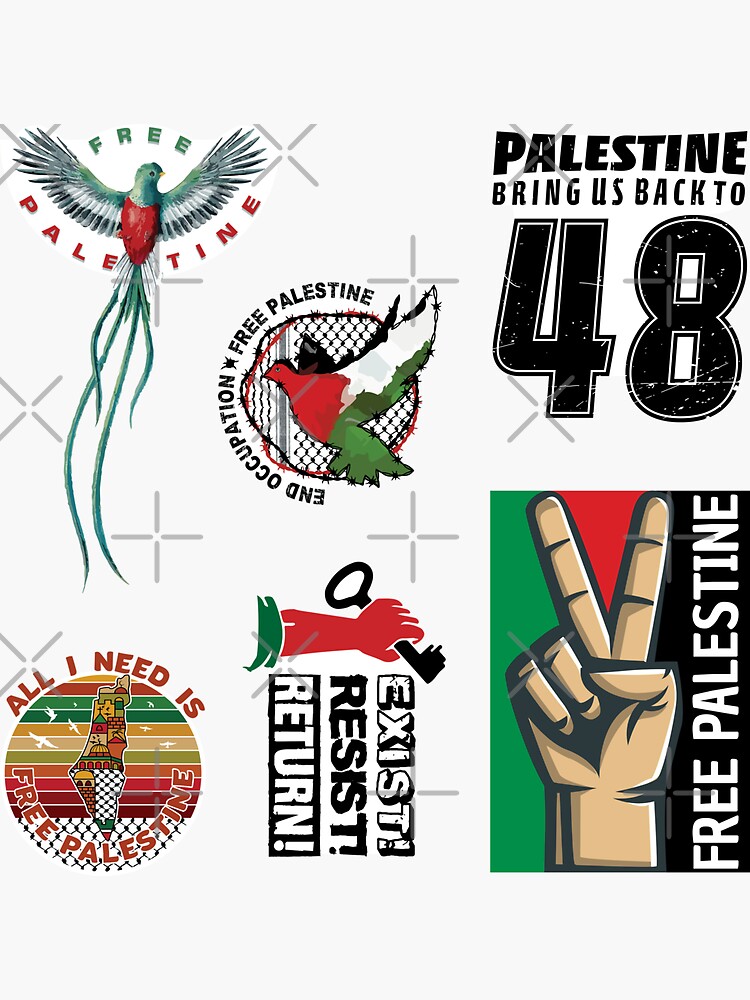 Free palestine' Autocollant