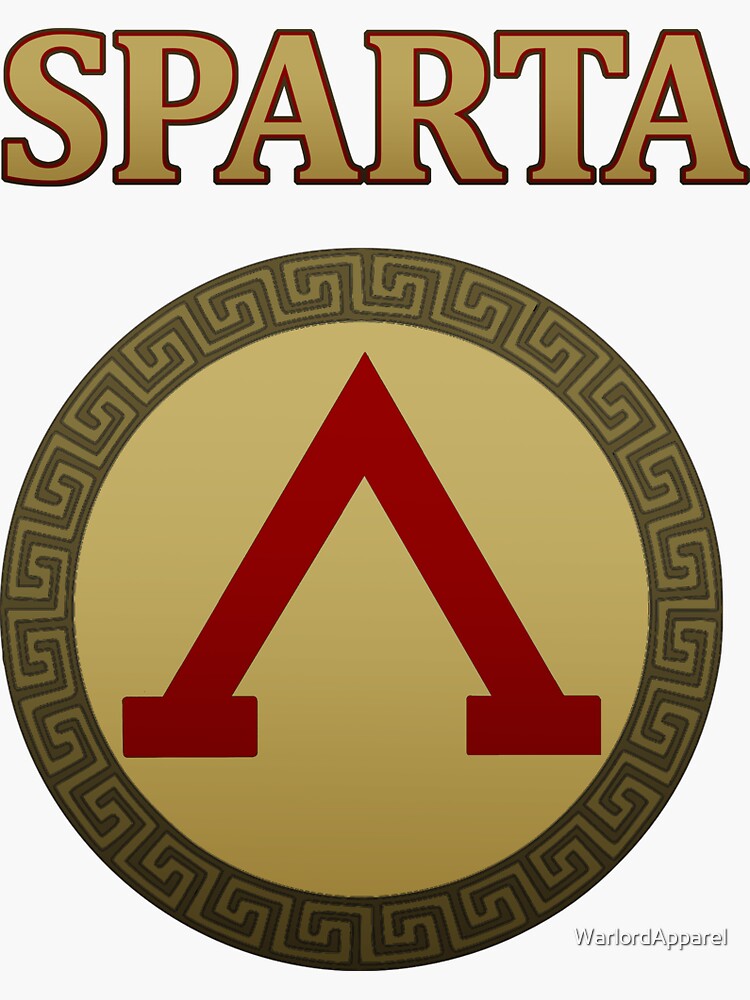 "Spartan Shield " Sticker by WarlordApparel | Redbubble