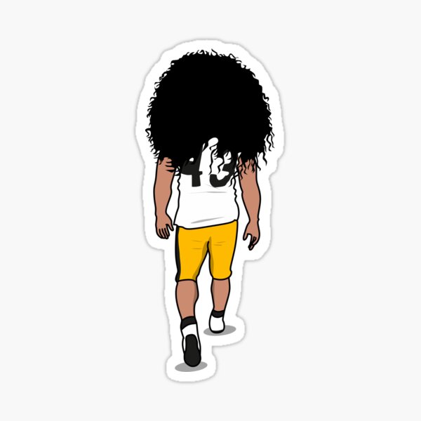 Troy Polamalu Jersey Sticker for Sale by WalkDesigns