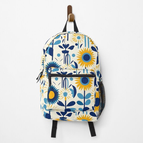 Item preview, Sunflower Summer Floral Scandi Blue designed and sold by DesignHausArt.