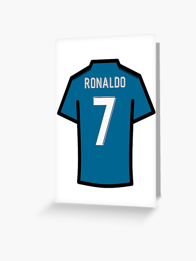 Ronaldo RM Sky Blue 17/18 Football Jersey' Greeting Card for Sale by  Millustgfx