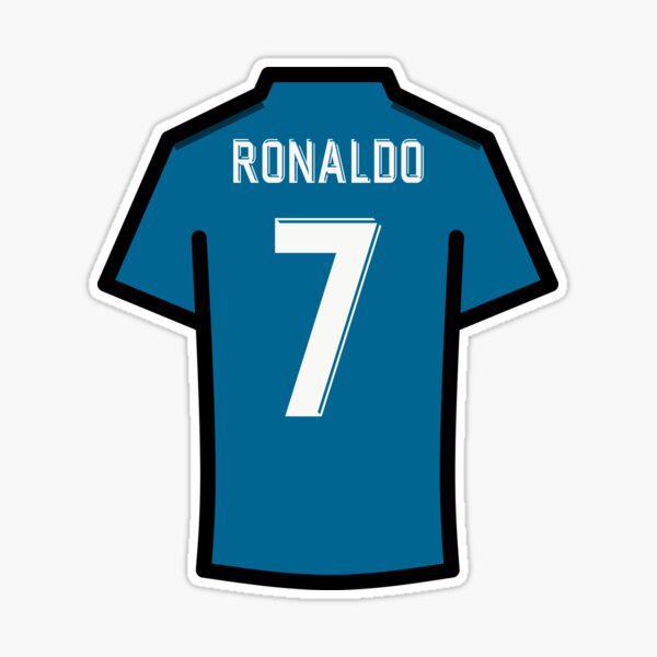 Ronaldo #7 POR Red Green 22 Football Jersey Sticker for Sale by Millustgfx