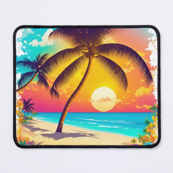 Item preview, A tropical paradise with palm trees, sandy beaches designed and sold by CoolPixels.
