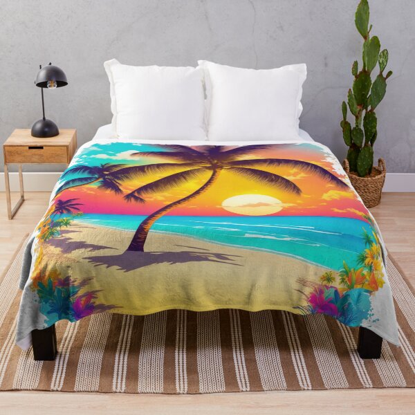 Item preview, A tropical paradise with palm trees, sandy beaches designed and sold by CoolPixels.