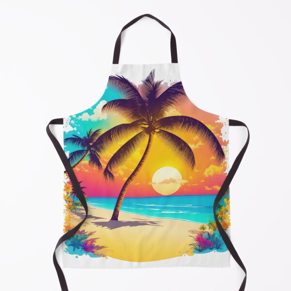 Item preview, A tropical paradise with palm trees, sandy beaches designed and sold by CoolPixels.