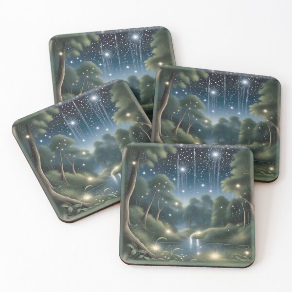 Item preview, greenary lake with stars 2023 tileartwork designed and sold by tileartwork.