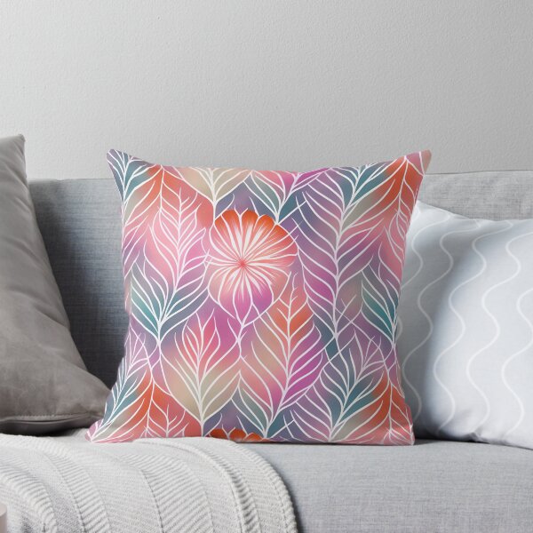 Item preview, Tropical blossom flower plants stripes seamless art illustration  designed and sold by gmm2000.
