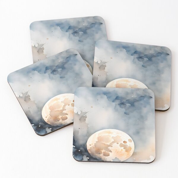 Item preview, Enchanted Nights: Explore our selection of watercolor Moon illustrations designed and sold by Arteola Studio.